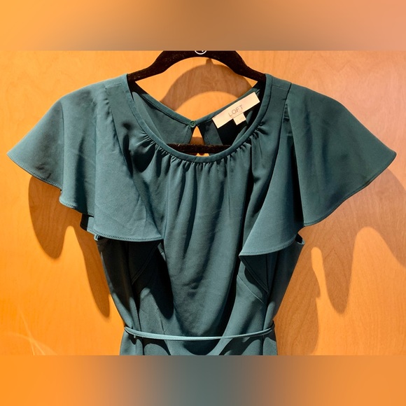 Loft blue green teal dress size 2 - Picture 2 of 3